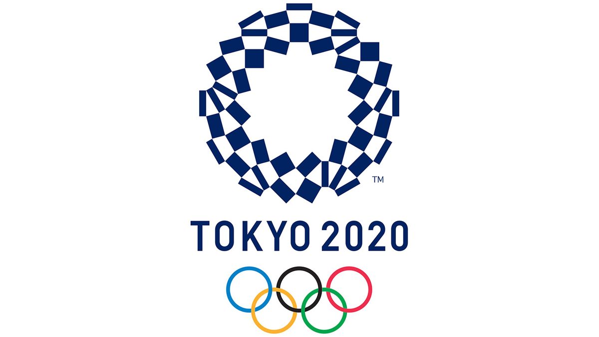 Die olympischen Ringe sind im Logo der Olympischen Spiele in Tokio 2020 hervorgehoben