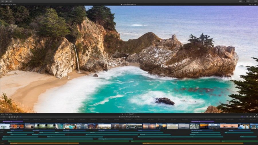 Studentski softver: snimka zaslona s prizorom na plaži snimljenim odozgo