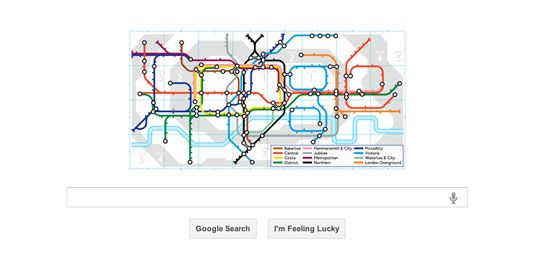 Mapa del metro de Londres deletreando la palabra