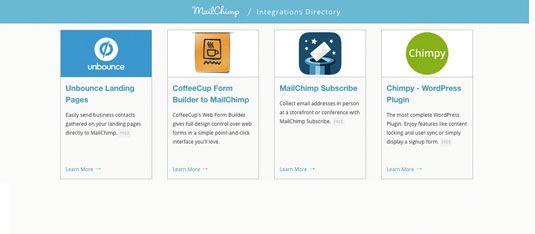 Antes de codificar algo contra MailChimp, asegúrese de que no sea una de las más de 750 integraciones que ya se han creado.