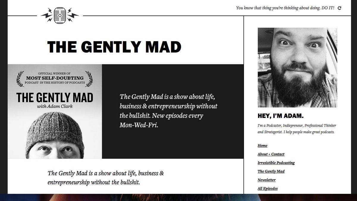 Inspiration für Webdesign: The Gently Mad
