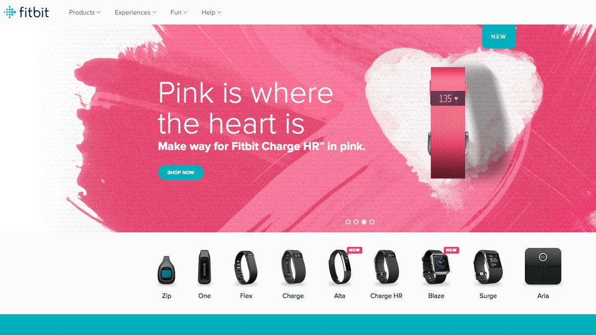 Inspiración para el diseño web: Fitbit