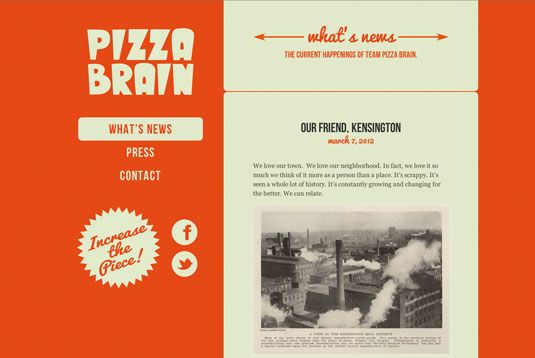 Beispiele für CSS: Pizza Brain