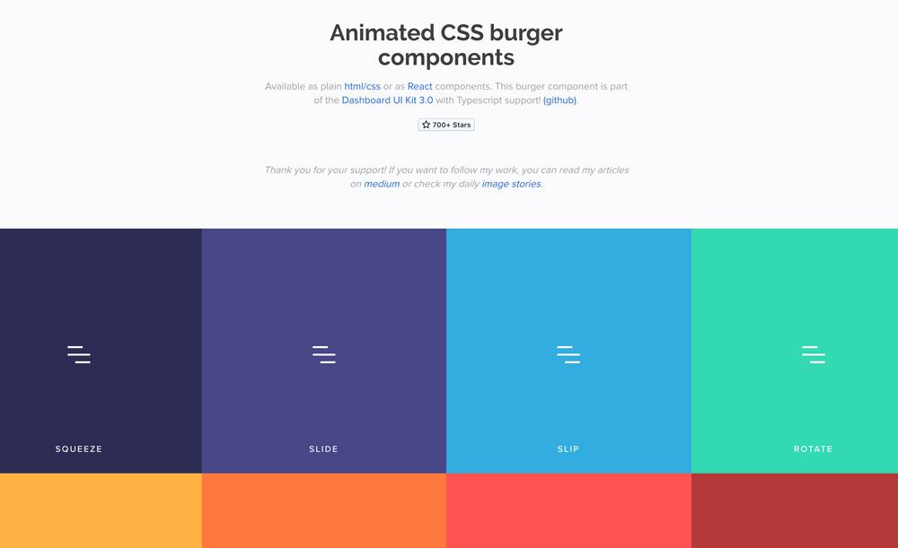 Webentwickler: Animierte CSS-Burger