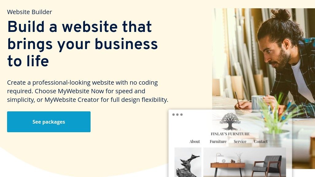 Créateur de sites Web pour les petites entreprises: 1 & 1 page d