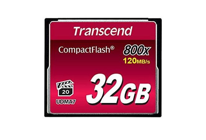 Las mejores tarjetas de memoria: Transcend CompactFlash 800