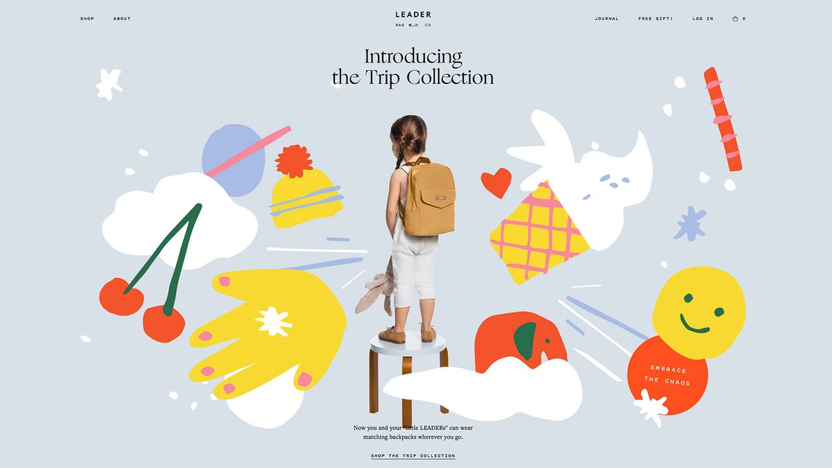 Design der E-Commerce-Website: Leader bag Co.