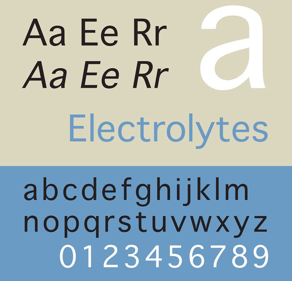 Genf egy realista sans-serif, amely a Helvetica alternatíváját kínálja