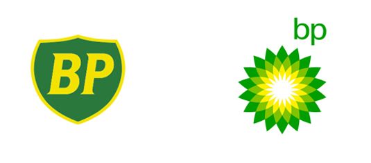 BP hat das Sonnenblumen-Logo neben dem alten Schild-Logo umbenannt