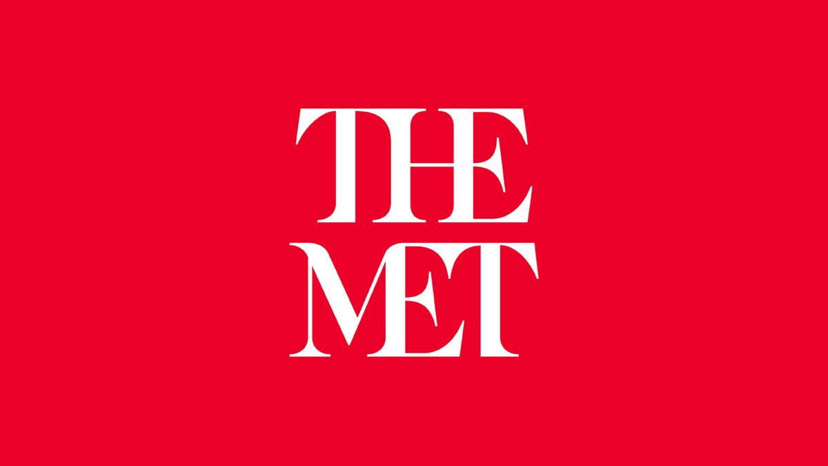 Das Met-Logo mit überlappenden Buchstabenformen