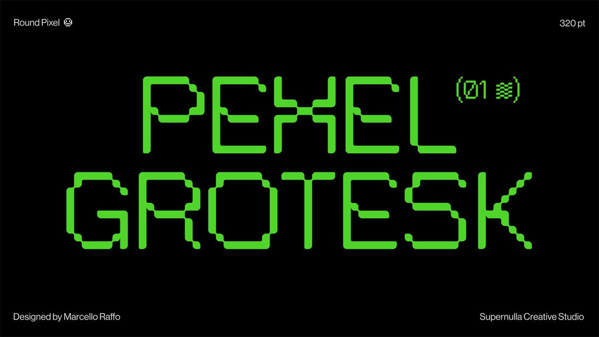 Die besten kostenlosen futuristischen Schriftarten: Pexel Grotesk
