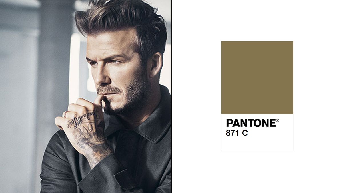 David Beckham és arany Pantone