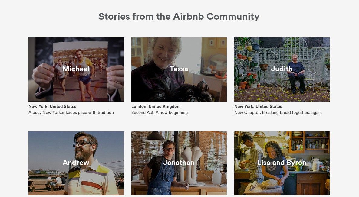 Selección de historias personales de anfitriones de Airbnb