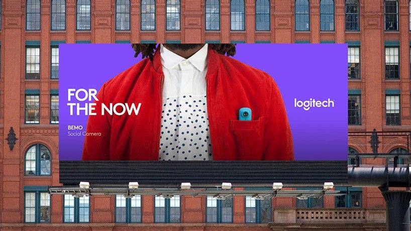 Cette campagne pour Logitech by Designstudio met en évidence la tendance du type géométrique