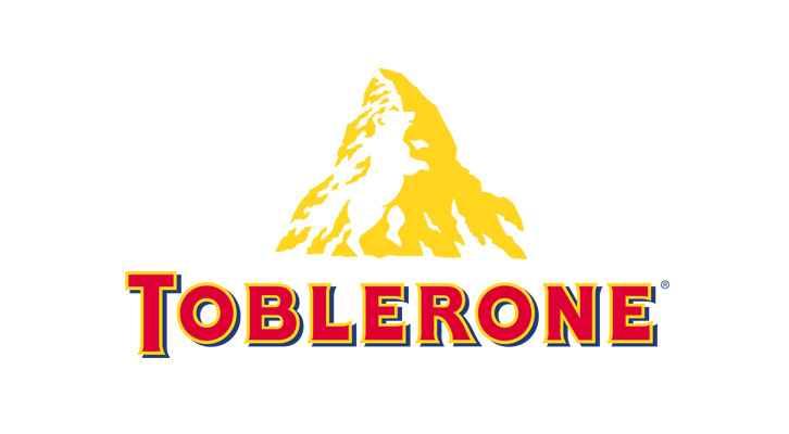 Das Toblerone-Logo eines Berggipfels mit einem Bären schlich sich in das Design der Felswand ein
