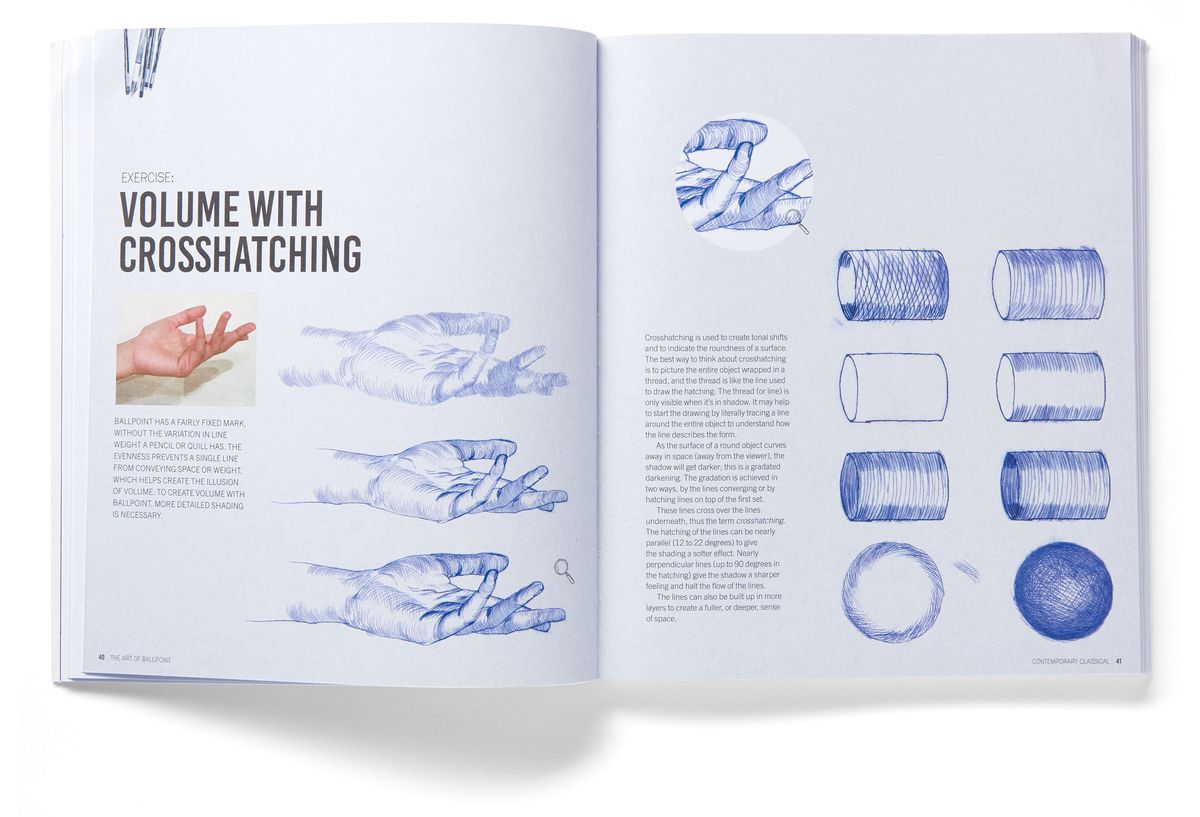 Das Buch untersucht die verschiedenen Möglichkeiten, wie Kugelschreiberillustrationen die Welt darstellen können
