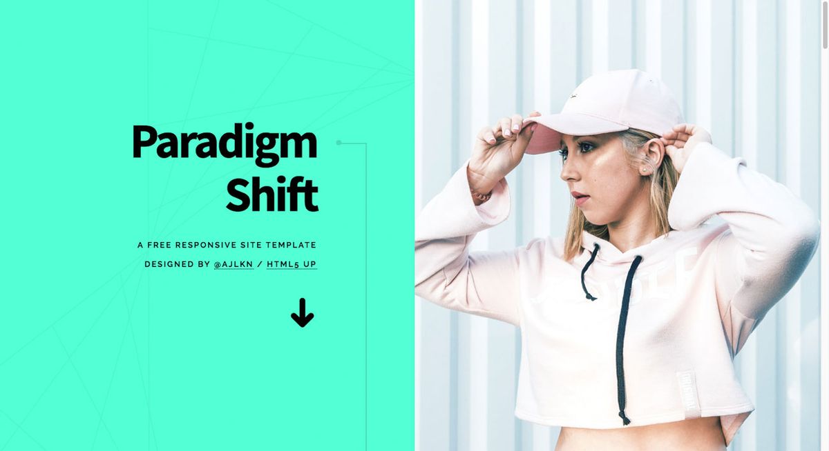 Los 10 mejores diseños de plantillas HTML5: Paradigm Shift