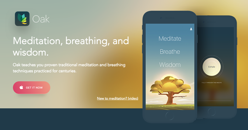 Oak - Aplicación de meditación y respiración