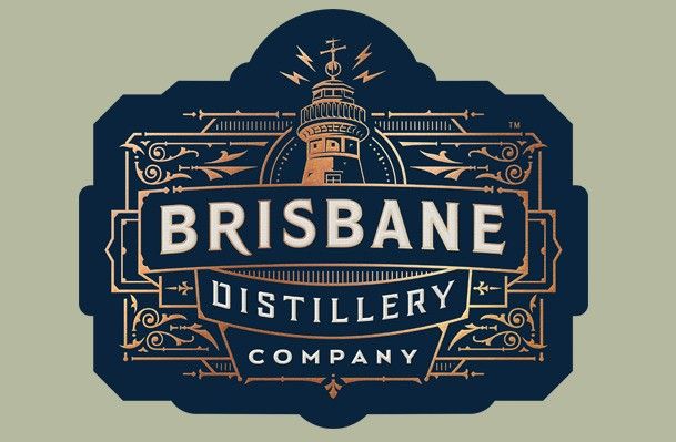 Illustriertes Logo für die Brisbane Distillery Company
