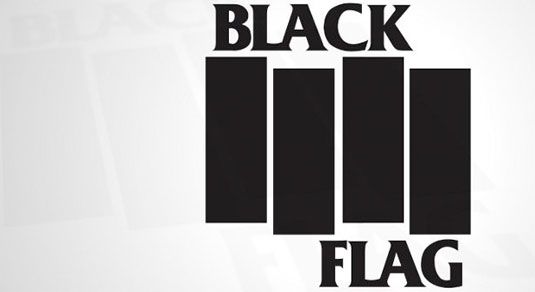 Logo mit schwarzer Flagge