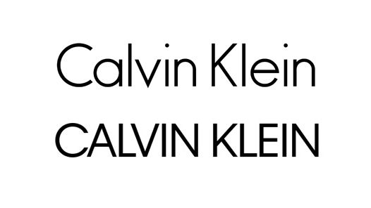 Calvin Klein ist in diesem Jahr in die Welt der serifenlosen Großbuchstaben eingetreten
