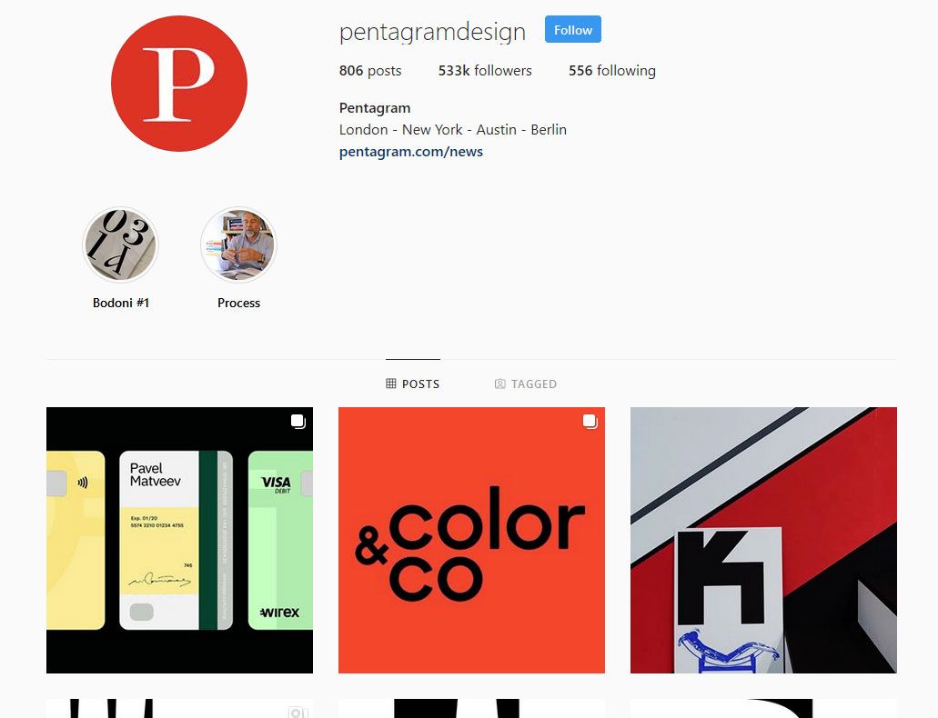 9 Agenturen folgen auf Instagram: Pentagram