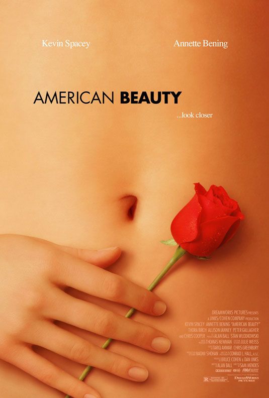 Das Plakat für American Beauty verweist auf seine denkwürdigste Szene