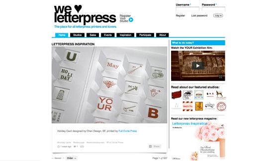 Tutustu We Love Letterpress -ohjelmaan nähdäksesi taideteoksia painostudioista ympäri maailmaa
