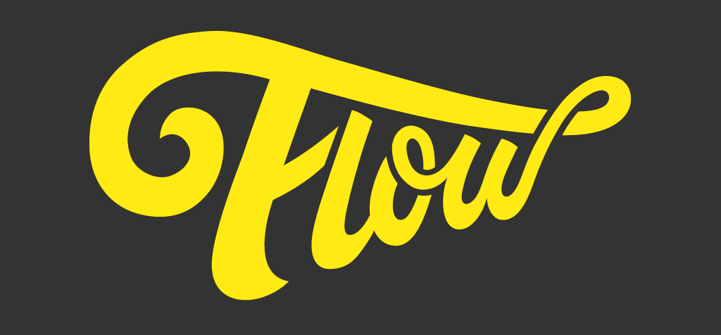 Le logo saisissant de Flow fait un excellent usage de la tendance des lettres à la main
