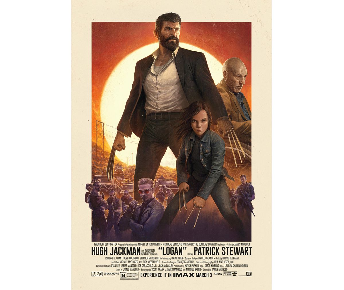 Poster von Dave Rapoza für die IMAX-Vorführungen von Logan