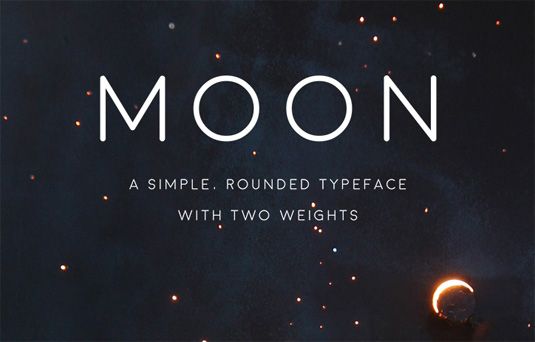 Moon ist in hellen und fetten Versionen erhältlich