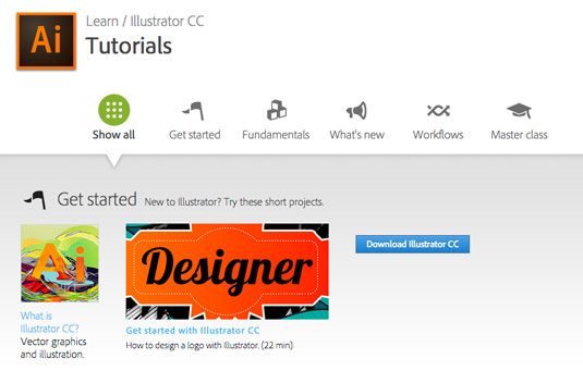 Adobe.com ist eine großartige Ressource für Illustrator-Anfänger