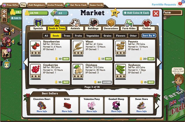 Abbildung 5.7 Die gestaffelten Erntezeiten für Pflanzen in FarmVille ermöglichen es den Spielern zu entscheiden, wie viel Gameplay sie in ihr Leben einpassen können