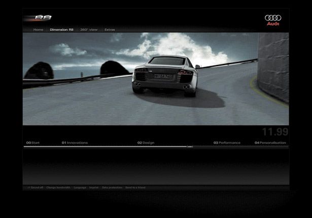 Los mejores sitios flash de la historia: Audi R8