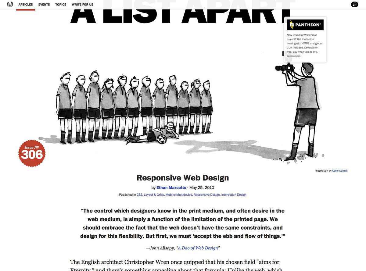 Ethan Marcotte hat buchstäblich das Buch über Responsive Web Design sowie den Originalartikel geschrieben