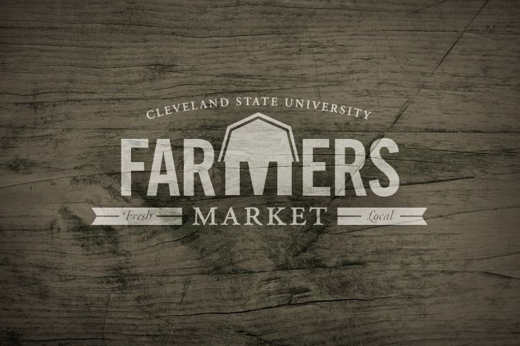 Logo für den Bauernmarkt der Cleveland State University von Flourish