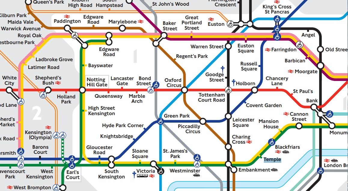Londoner U-Bahn-Karte