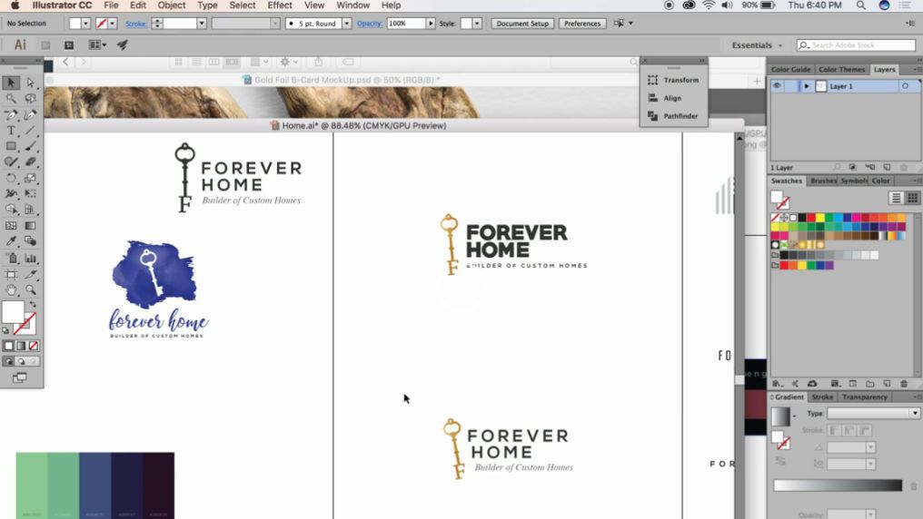 Lindsay Marsh le muestra cómo diseñar un logotipo en Adobe Illustrator