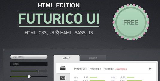 Beste kostenlose UI-Kits: Futurico UI HTML Edition