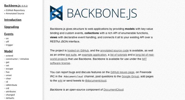 MVC рамка: Backbone.js