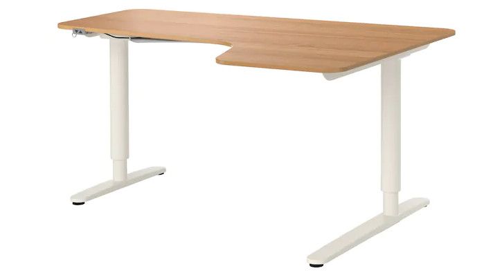 El mejor escritorio de computadora en forma de L: IKEA Bekant sit / stand corner desk
