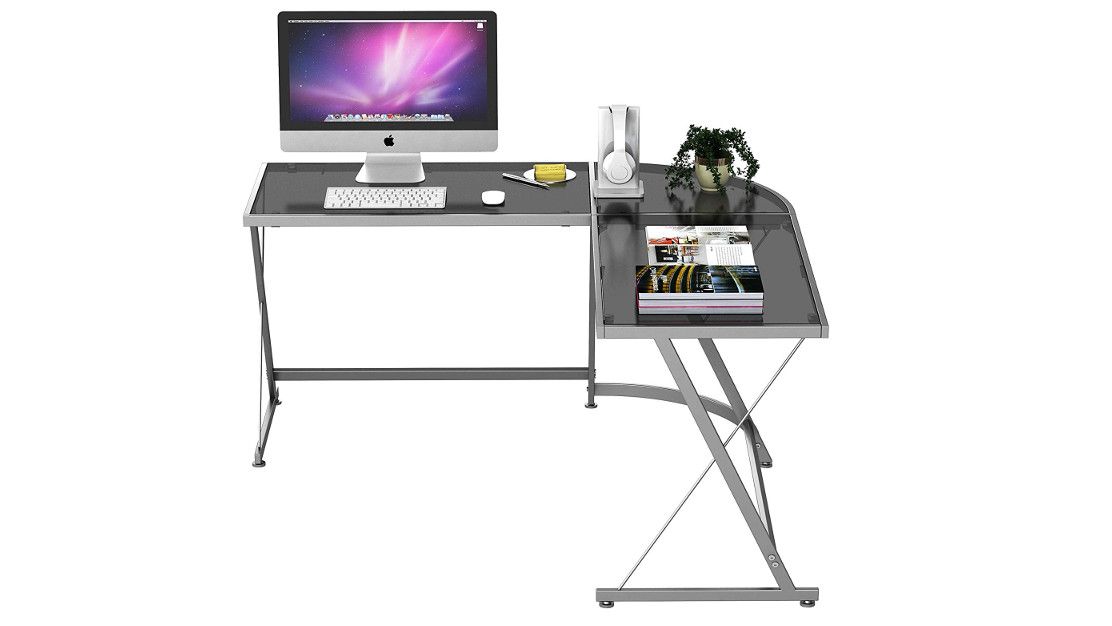mejor escritorio de computadora en forma de L: escritorio de esquina SHW Vista