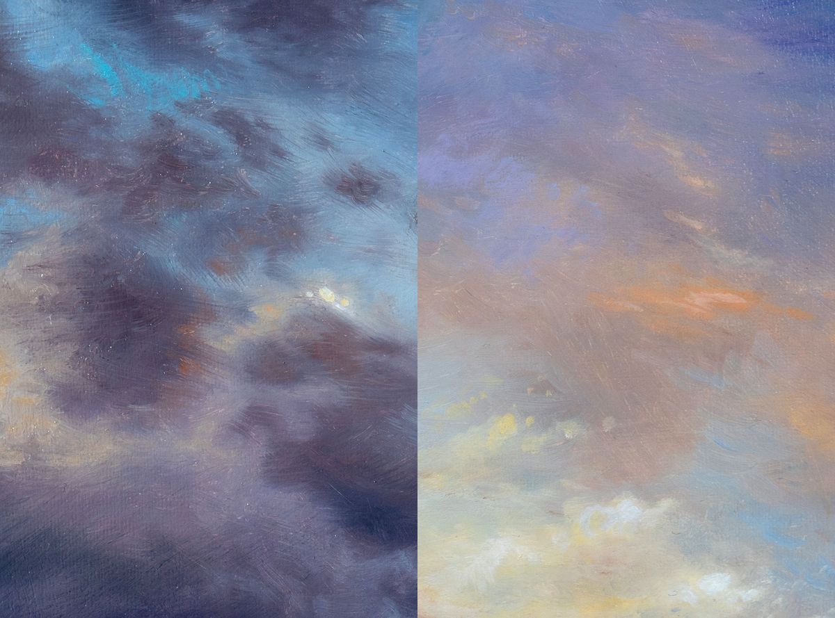 Ein Paar verschiedener Wolkentexturen