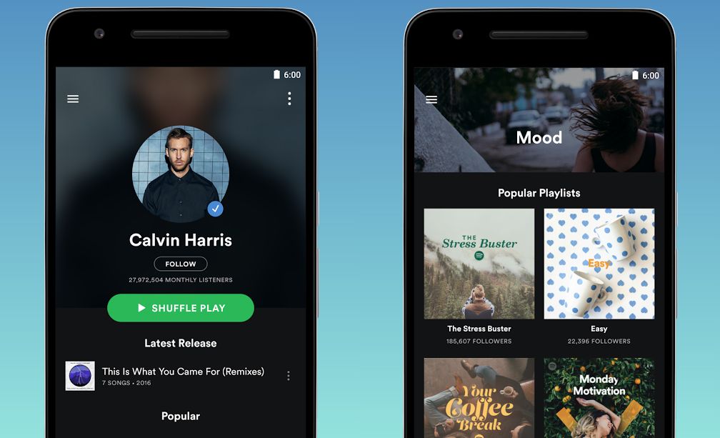 Die Spotify-App ist daumenfreundlich gestaltet und verfügt über große Tippziele