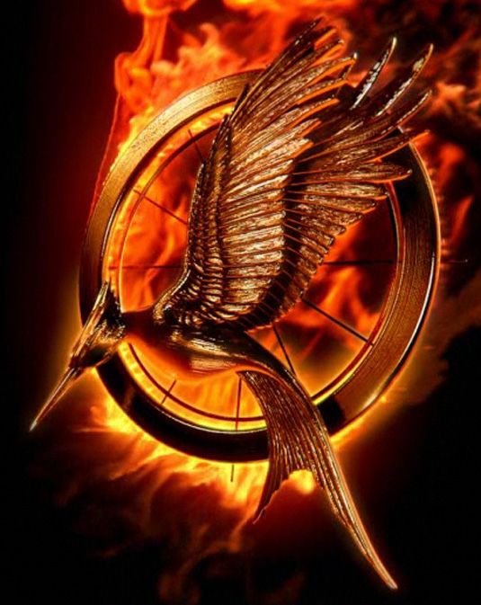 A mozgás plakáton látható az eredeti Hunger Games logó, amely átalakul az új dizájnná