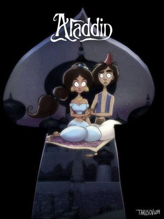 Disney-Filme Tim Burton-Stil: Aladdin