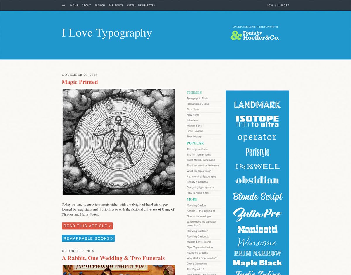 Top Typografie-Ressourcen: Ich liebe Typografie