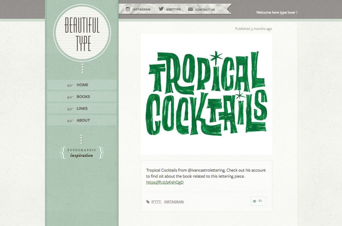 Top ressources typographiques: Beautiful Type