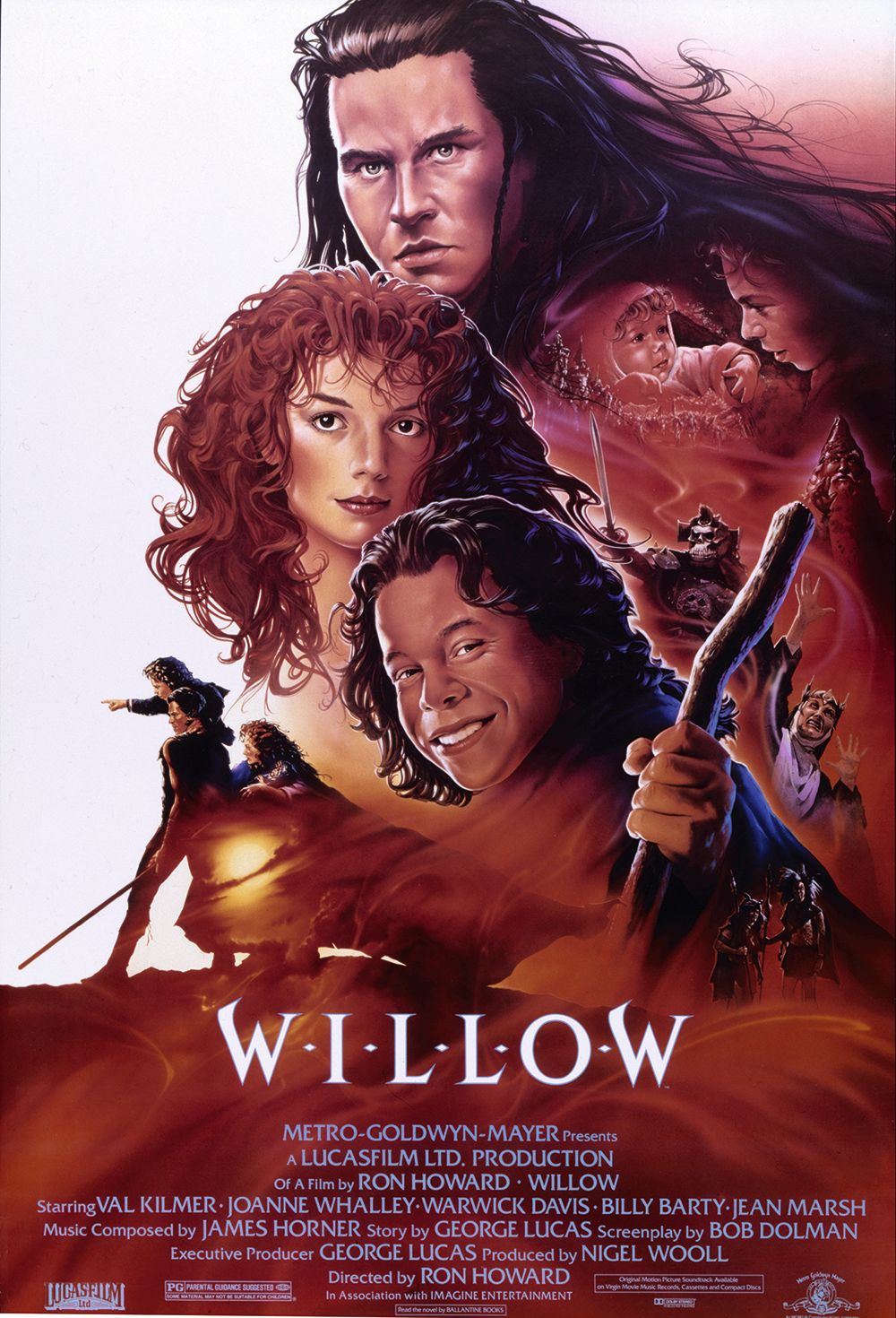 Hier ist das letzte Teaser-Poster für Willow, das von John Alvin gemalt wurde. Das negative Leerzeichen links weist darauf hin, dass für den Betrachter und die Charaktere noch mehr zu tun ist