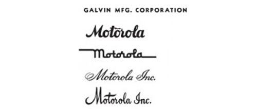 Primeras versiones del logotipo de la marca Motorola